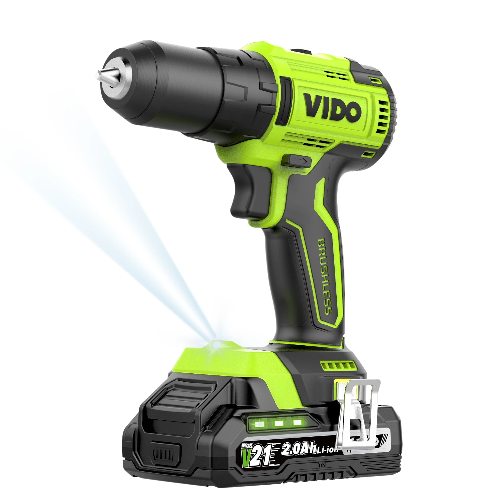 VIDO 21V 60N.m 1.5-13mm 3 functions brushless hammer drill portable battery powered tools