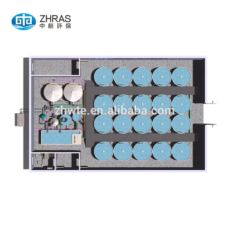 Zhonghang factory complete ras system in aquaculture for crab fish farming hatchery