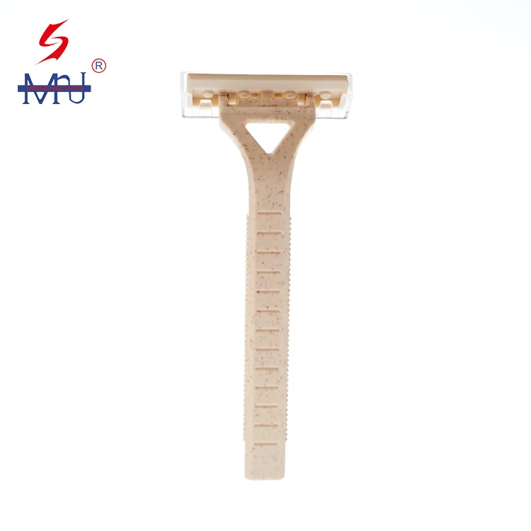 Custom Biodegradable Disposable Hotel Plastic Shaving Razor