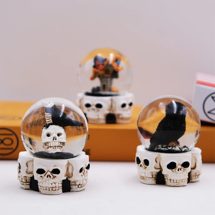 Factory Direct Selling High Quality hand painted polished Halloween Accessories Resin Globe For Festival Decoration