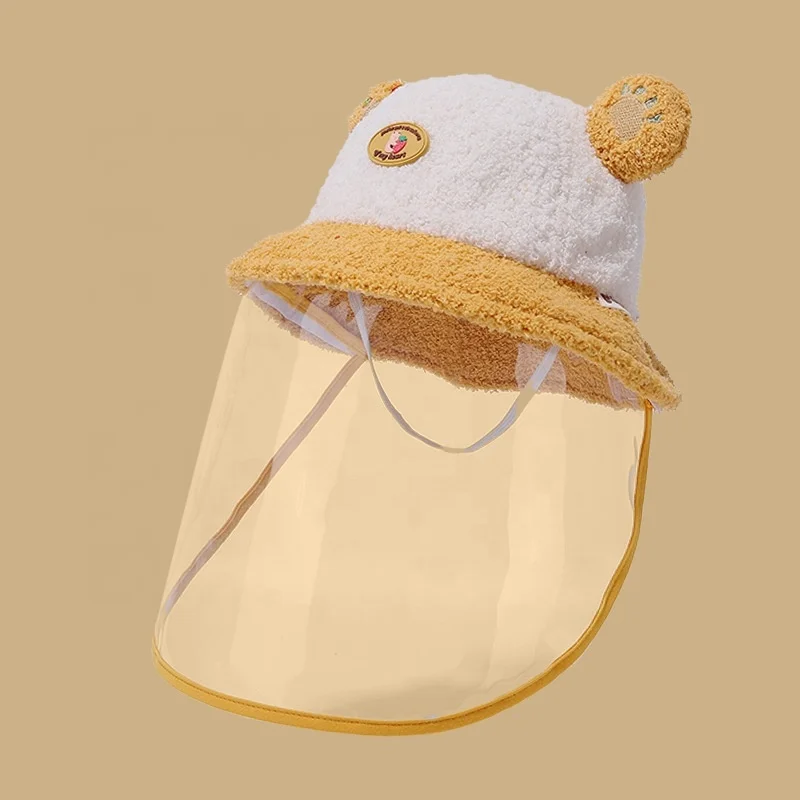 face protective shield fashionable kids hat with clear