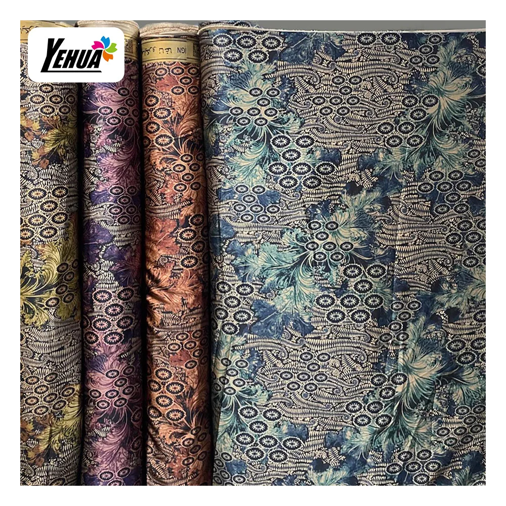 pampas skirt silk fabric silk brown digital print fabric armany silk satin fabric dress