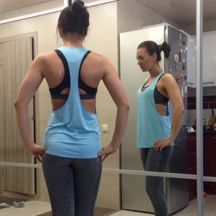 Custom workout Tank Tops  Women Gym Athletic Sleeveless loose Running Tops Yoga Shirts Sport Vest