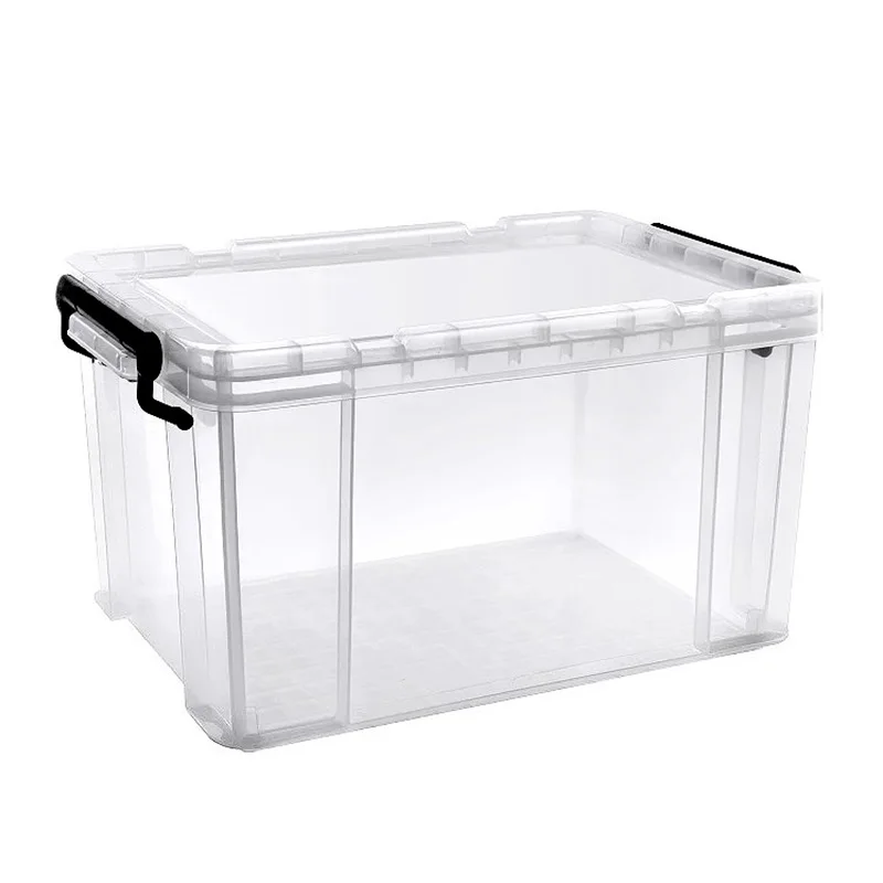 Wholesale small large capacity clothing organizer office storage transparent plastic pp storage box container