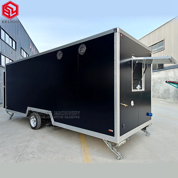 Mobile Fast Catering Concession Vending Snack Kitchen Food Trailer with Fully Equipments Cheap Price Food Dog Cart Kiosk