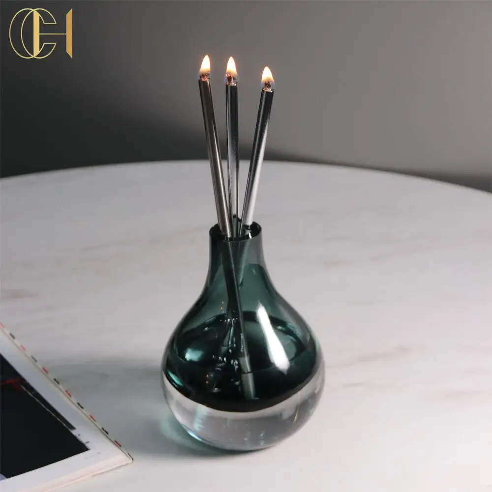 2024 Wholesale Borosilicate Jars Paraffin Lamp Oil Candles Luxury Home Decoration Smokeless Scented Candles