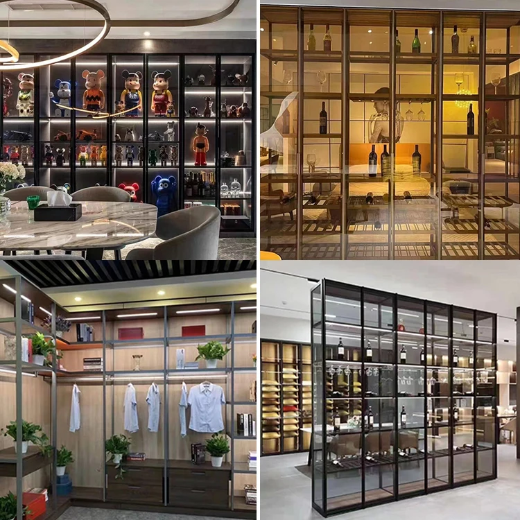 Paraguay fashion Designs frame profile black color narrow glass sliding aluminum doors profile