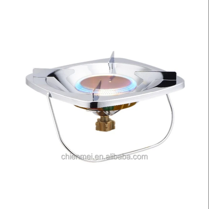 Outdoor Camping Hiking Back Pack Portable Single Burner Mini Gas Stove Grill with iron wire handle