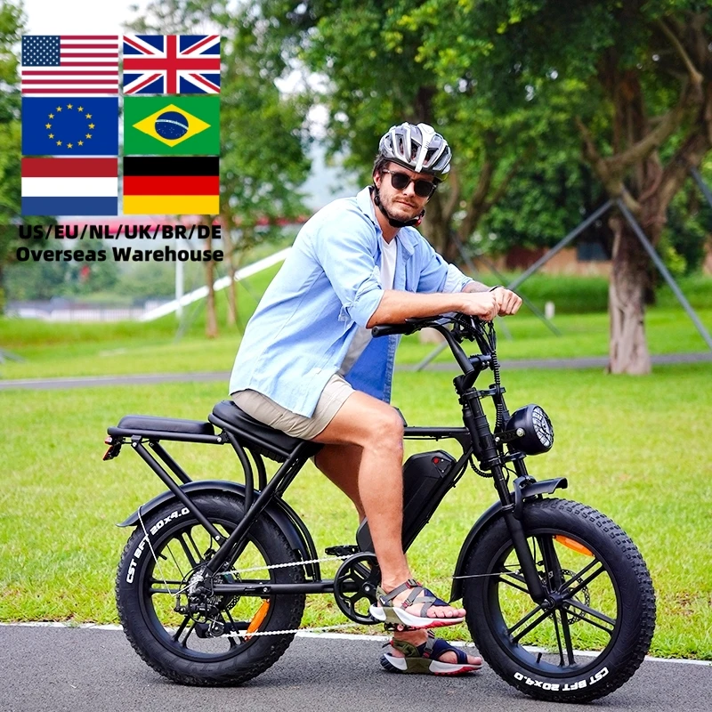 1000W/2000W Fat Tire E-Bike Rear Hub Motor Fatbike 15ah Battery Beach Electric Bicycle OUXI V8 for Sale