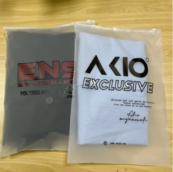 Custom Matte Print Pe Zipper Lock Poly Zipper Lock Plastic Bag Frosted Clothing Packaging Bag
