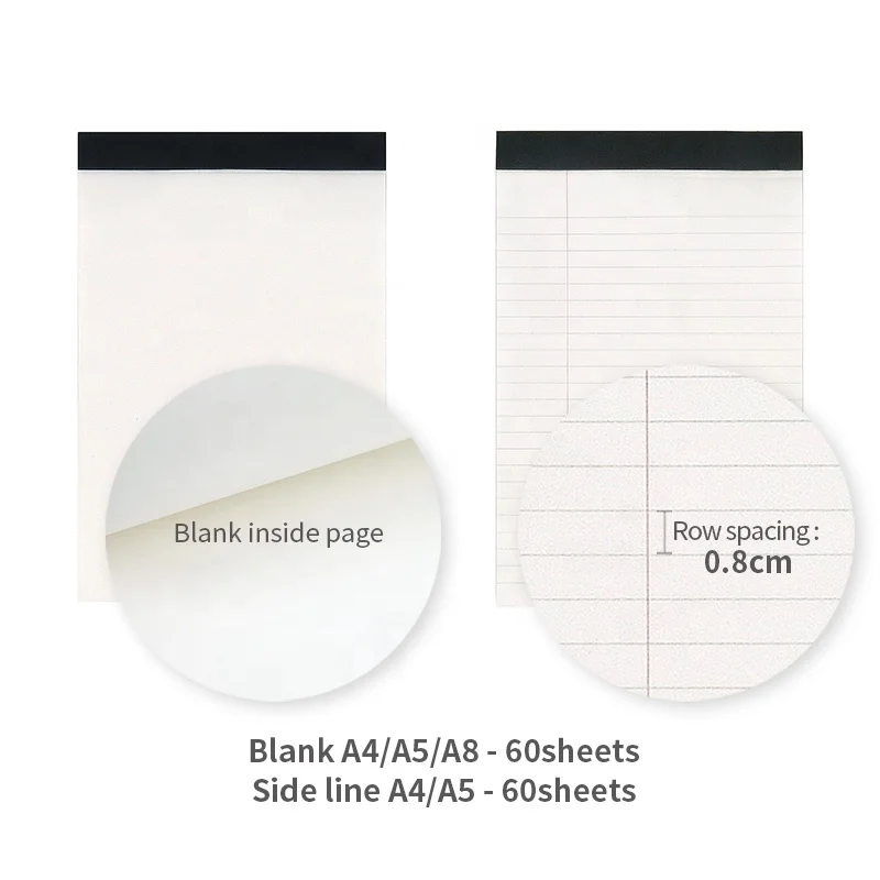 Custom notepad a4 printing perforated tear off pages note pad custom logo printed