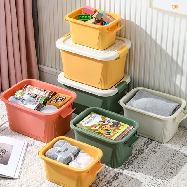 Multifunctional plastic color storage box
