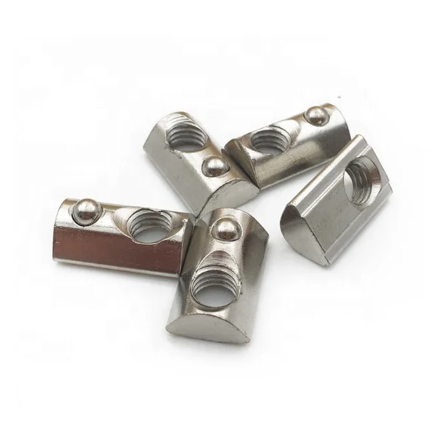 4040 Aluminum Profile T-Slot Nut M3/M4/M5/M6/M8 Half Round Spring T nuts
