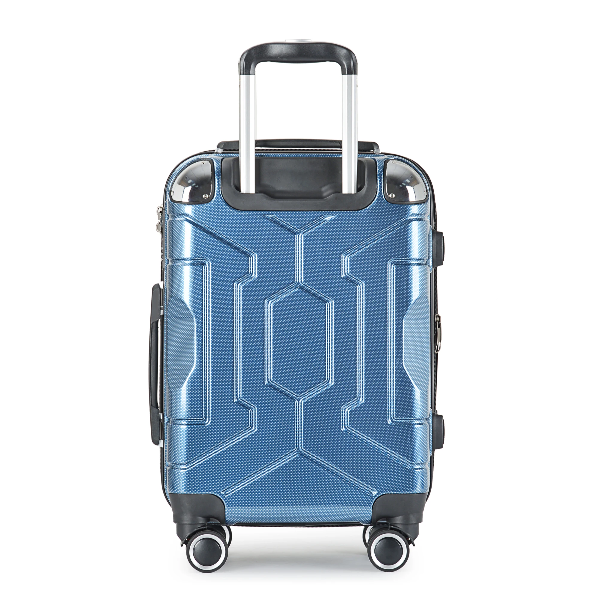 Wholesale fashion design PC alloy aluminum frame suitcase custom portable wide tie rod hard shell waterproof carry on luggage