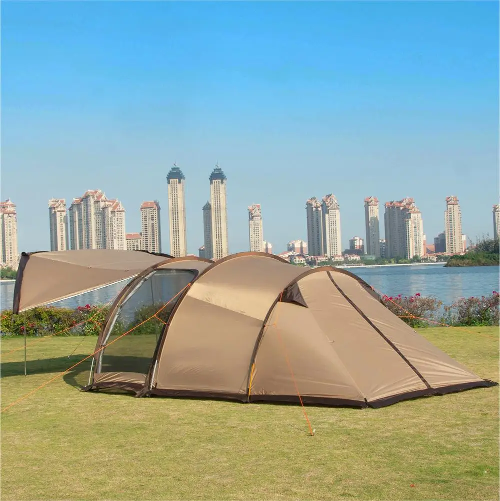 Factory Wholesale Outdoor Camping Tent Double Layers Waterproof Tent Pop Up Oversized Tunnel Tent