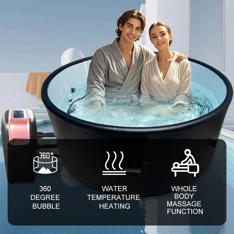 Vanace Cheap Price 8 Person Swimming Pool Inflatable Outdoor Indoor Hot Bathtub Spa Jacuzzis With SPA Machine
