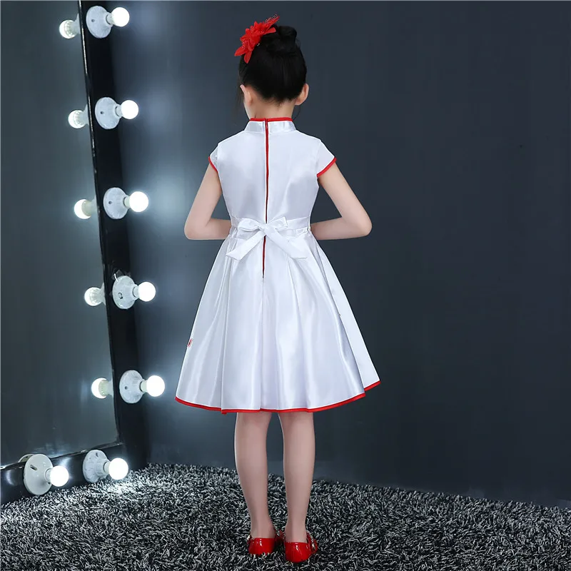 Fashion Sleeveless V-neck Latin Dance Dress Rumba skirt One Piece Stage Costume