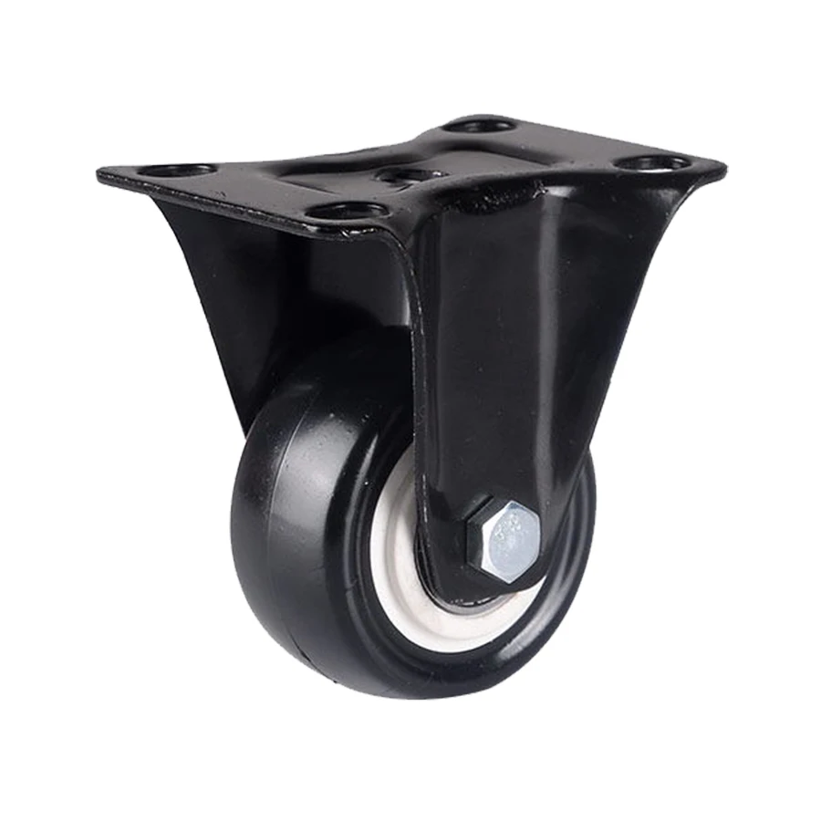 1.5/2/2.5/3inch Silent Mute black pu swivel 40 mm small castor wheels for furniture with Brake