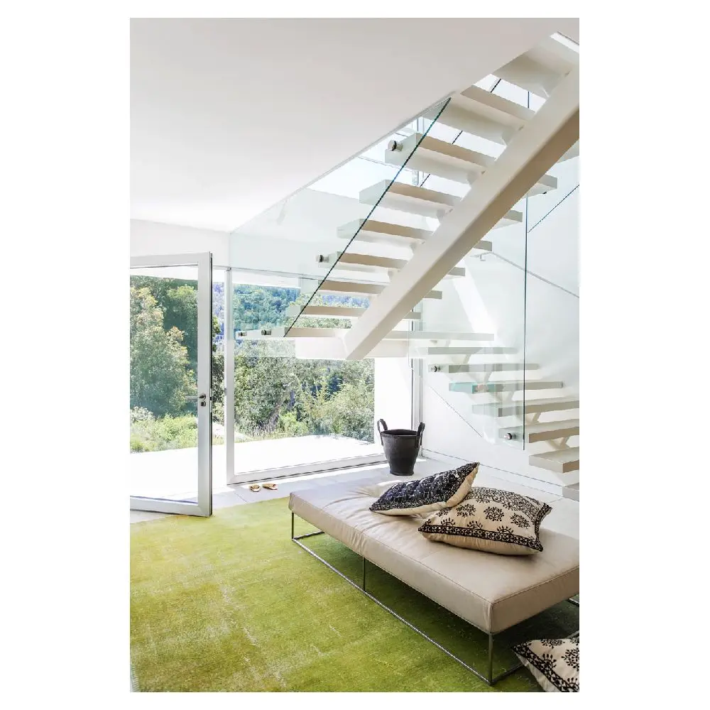 Ace China Manufacturer Mono Stringer Stairs American Staircase Indoor Straight Steel