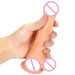 Hot Sell Wholesales Soft Silicone Realistic Penis Thrusting Anal Large Women Sex Toys Dildo