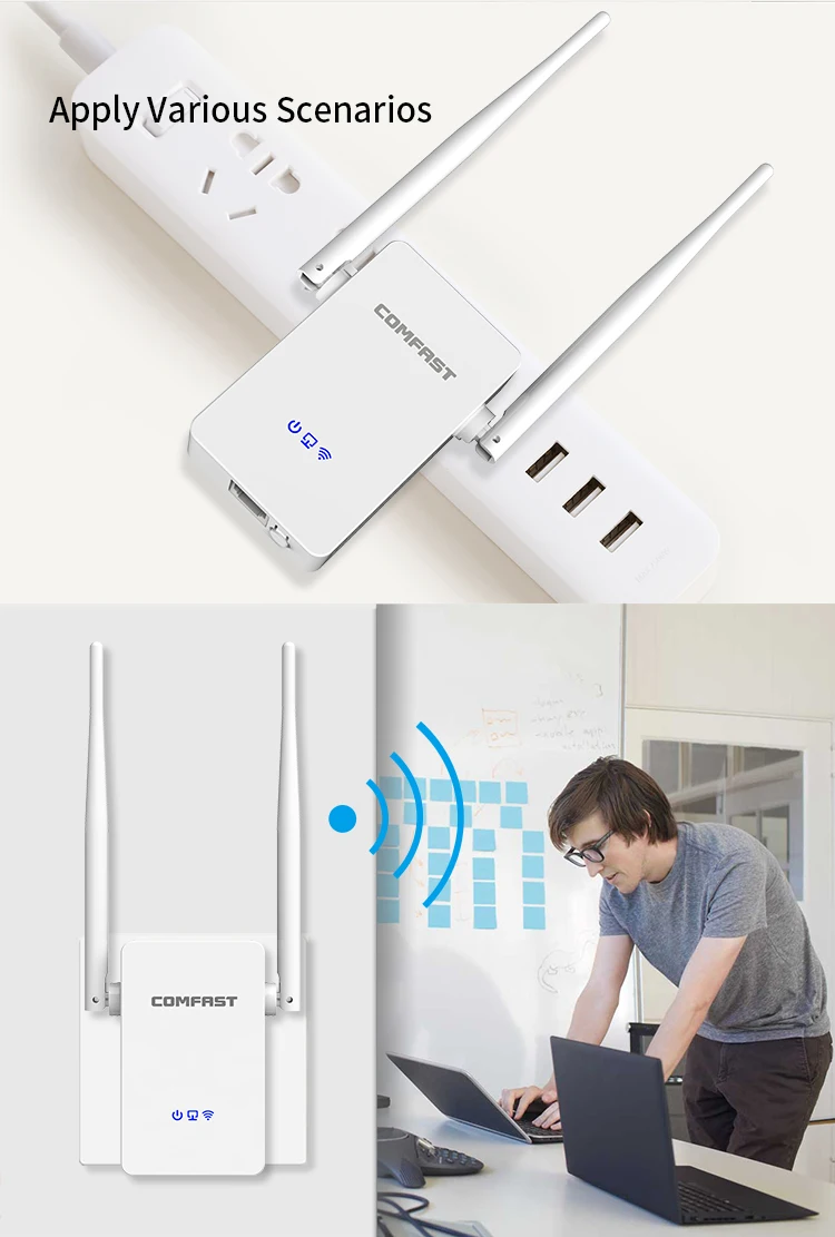 Comfast 2 4g 5g двухдиапазонный WiFi удлинитель усилитель сигнала точки доступа 1200 Мбит/с 64 МБ wifi ретранслятор