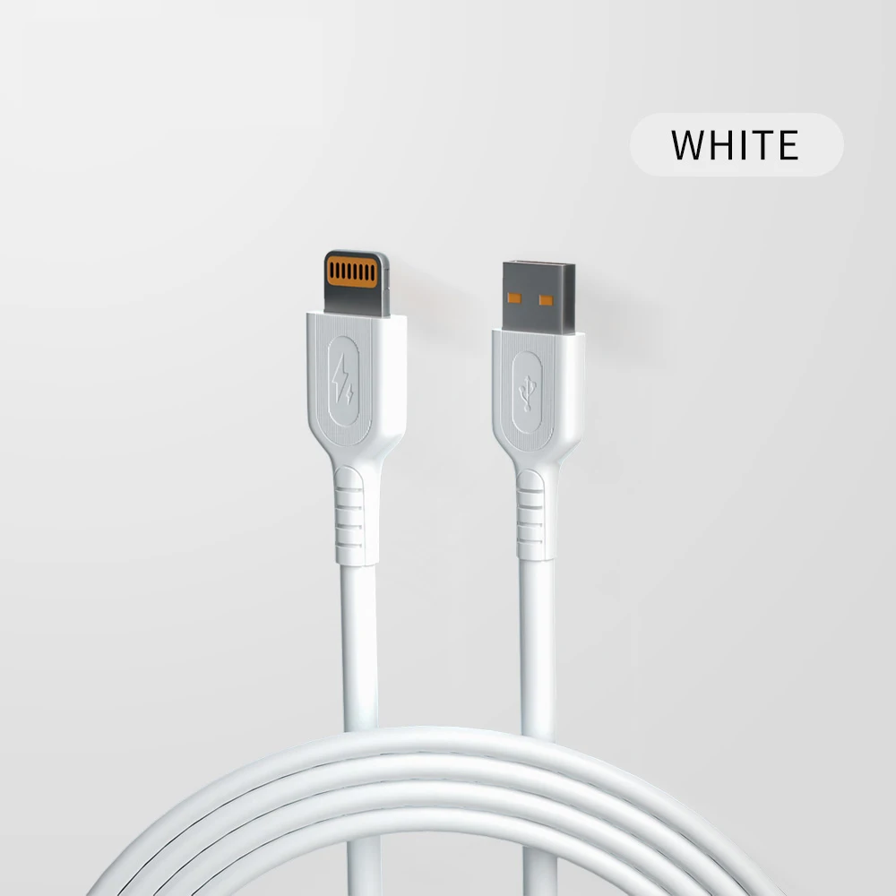 Candy Colors Android Micro Usb Cable Liquid Soft Rubber Thicker Copper Wire Fast Charging Data Cable Black/white