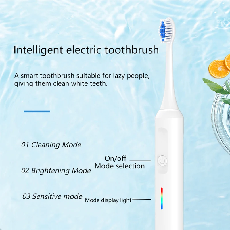 Private Label Sonic Toothbrush Teeth Whitening Automatic Smart Electric Tooth Brush Electric Toothbrush With 8 Toothbrush Heads