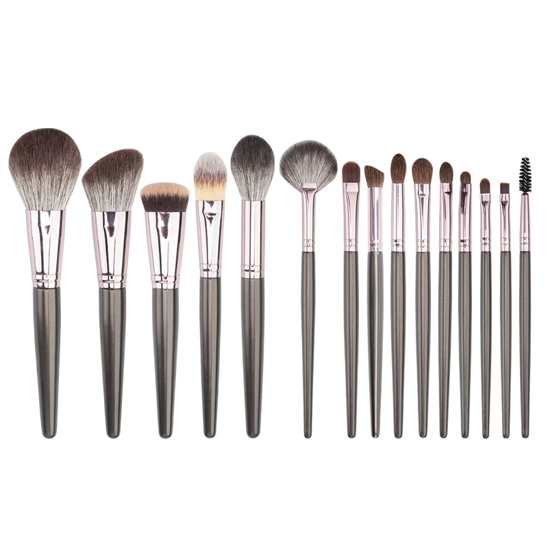 2024 New Foundation Artist Professional Eyeshadow Cosmetics Unique 15 Pcs Luxury Natural Hair Custom Makeup Brushes