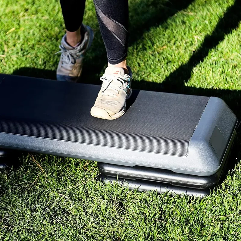 AKTIV Quality Adjustable Multi-Height Stepper Platform Home Gym Equipment with Aerobic Step Stackable Design for Home Exercise