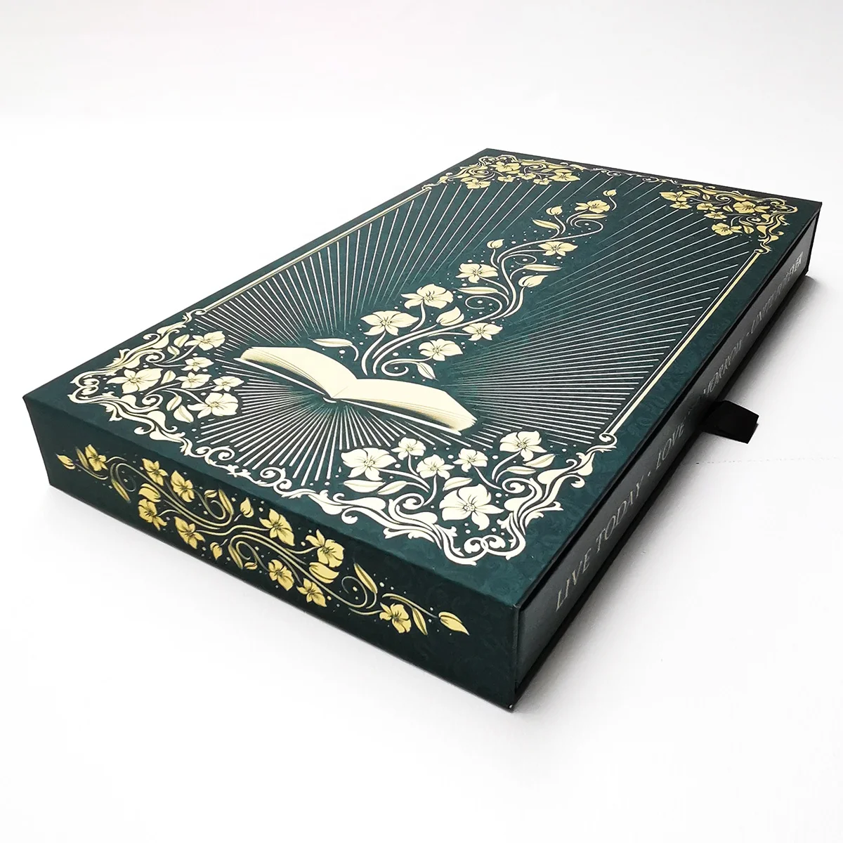 Custom Logo Printed Cardboard Wedding Gift Mache Rectangle Packaging Book Shape Sliding Drawer Boxes Empty Paper Box