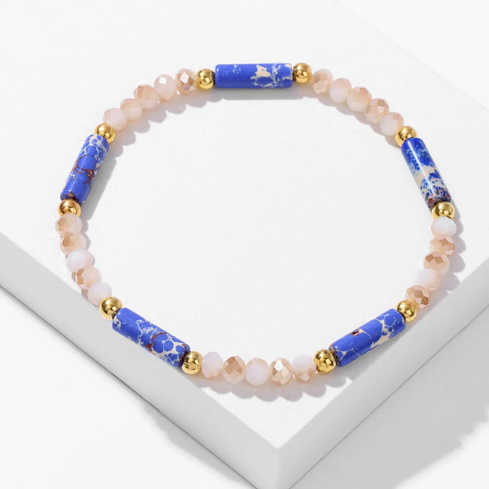 Wholesale Natural Stone Bracelet Colorful Handmade Chain Beaded Bohemian Pearl Bracelets for Woman