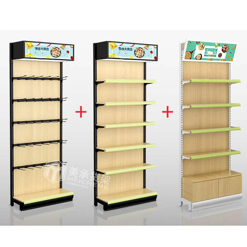 Meicheng Retail Rack Store Display Shelf Metal Shelves Gondola Shop Racks With Good Selling