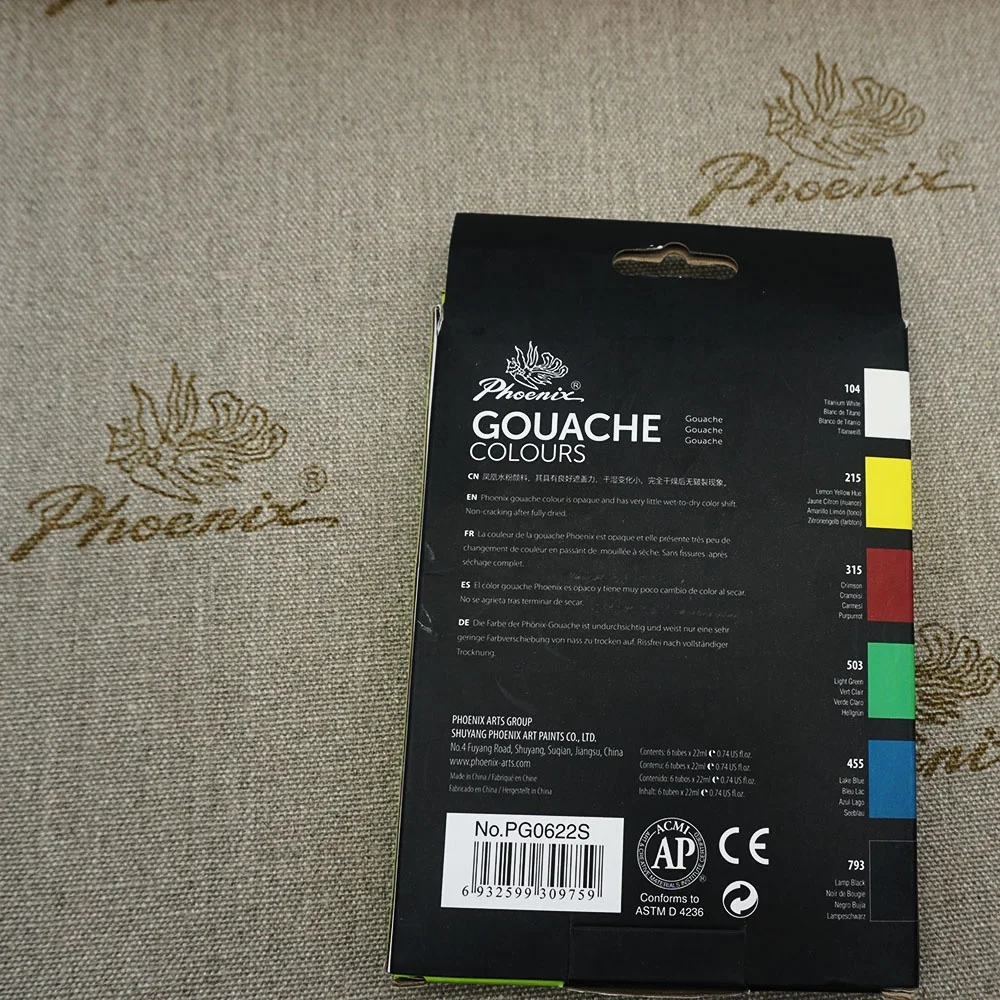 Poster color paint factory 6 colors Set gouache color washable painting colors