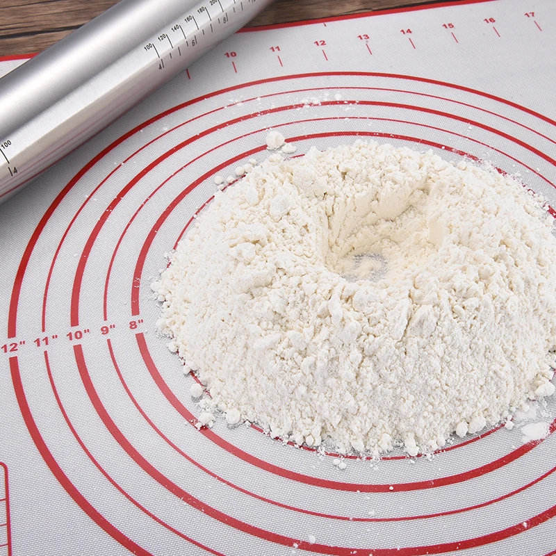 New Products Stainless Steel Adjustable Rolling Pin and Pastry Mat Baking