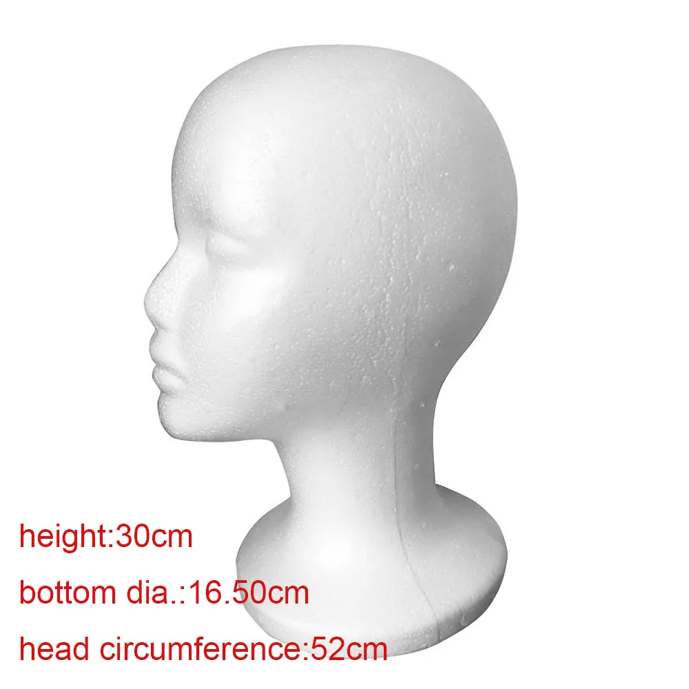 Wholesale EPS DIY hat stand  realistic stand white black male man human styrofoam wig mannequins head for wig display hats