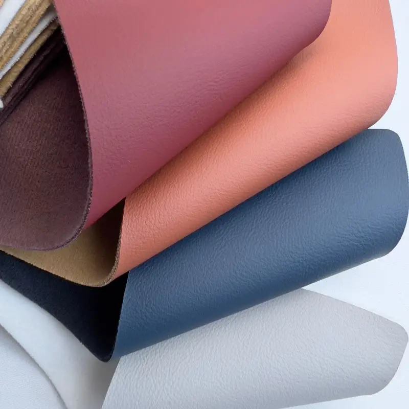 Smooth Pattern PVC Synthetic Leather Elastic Napa Grain for Car Seats Chairs Sofa Furniture PU Decorative Material