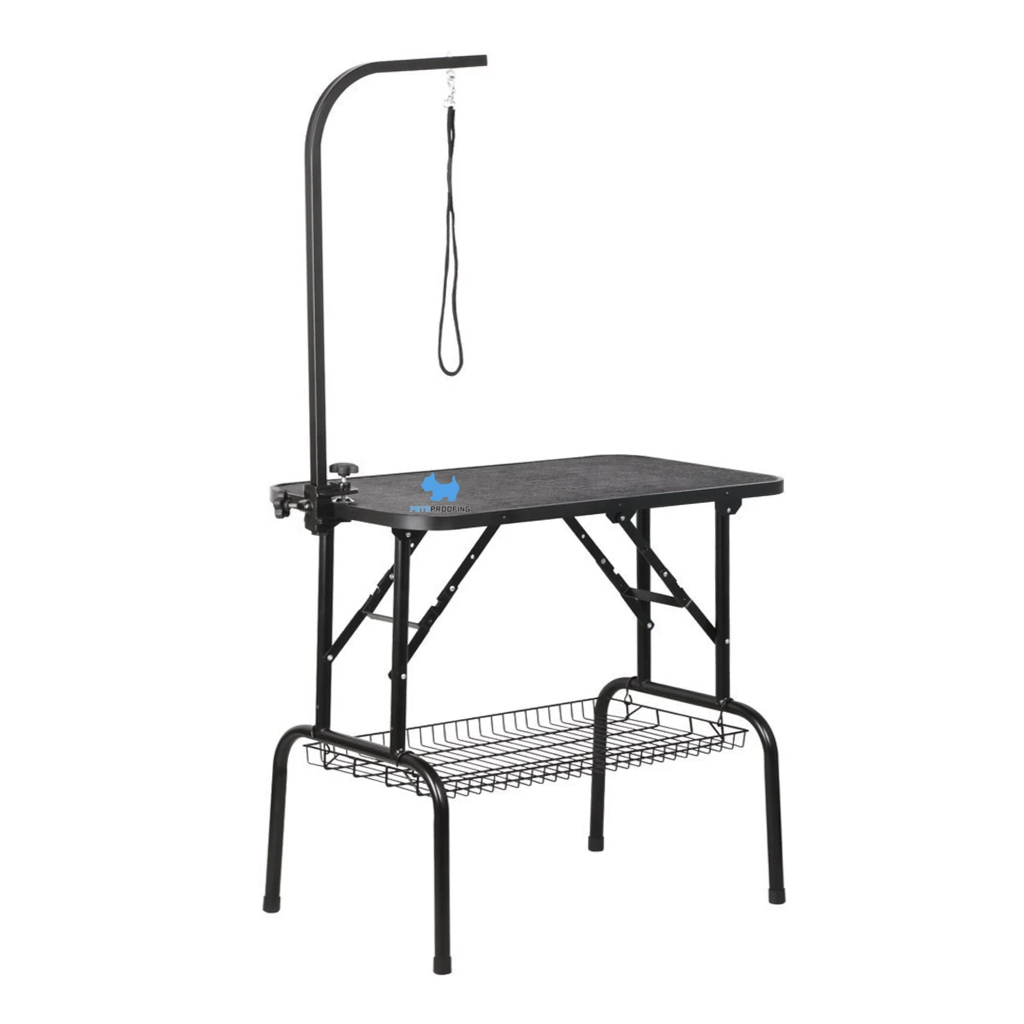 Petsproofing Large Foldable Stainless steel Height Adjustable Dog Cat Pet Grooming Table for pet salon