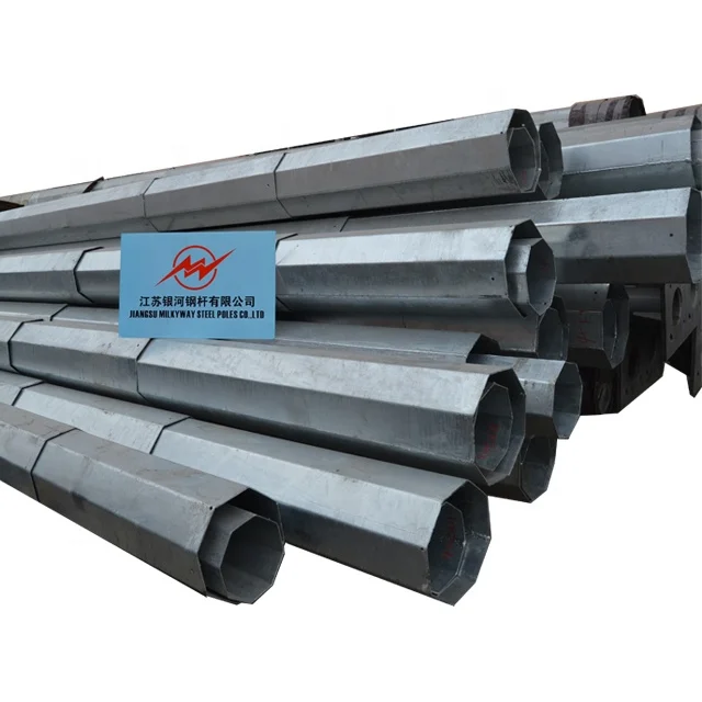 Hot-dip Galvanized Pole 14m Height Steel Street Light Pole