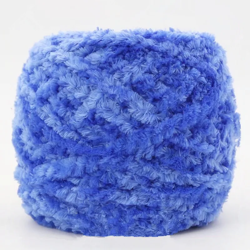 Bojay New Chunky Yarn For Hand Knitting Crafts, 7mm 200g Ball Coral Fleece 100% Polyester Chenille Yarn