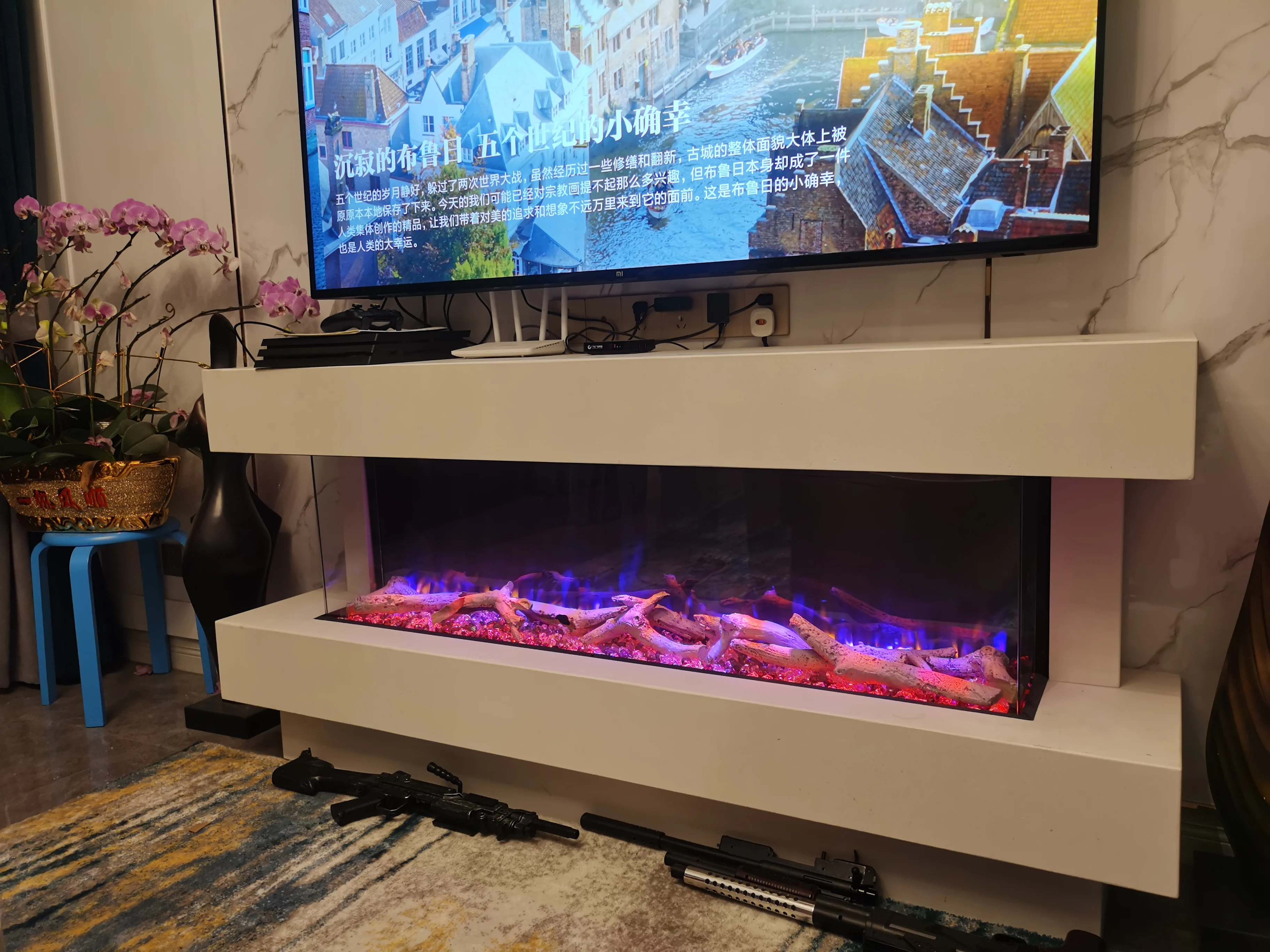  Горячая продажа Высокое качество вставной электрический камин французский стиль