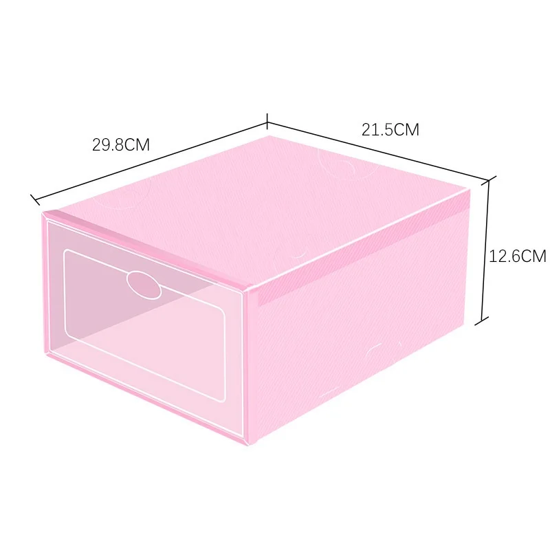 Wholesale Clear Plastic Larger Front Drop Flip Open Stackable Foldable Transparent Sneaker Organizer Shoe Boxes Storage
