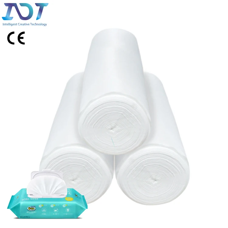 High quality Eco Friendly Cotton Spunlace Nonwoven Fabrics for Wet Wipes and Dry Wipes