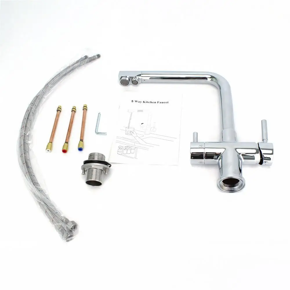 DOGO 5 Way Kitchen faucet 5 in 1 Brass Tap Hot and Cold Water Tap Kitchen Sink 5 Way Mixer tap