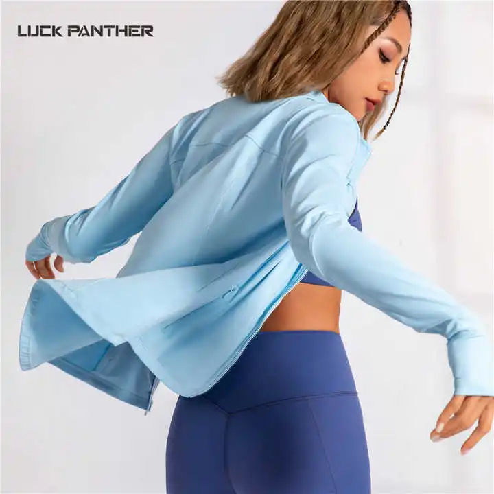 Tops Running Leisure Yoga Jacket With Thumb Jack Women Zip Up Sleeve Sports Jacket Yoga Training Wear