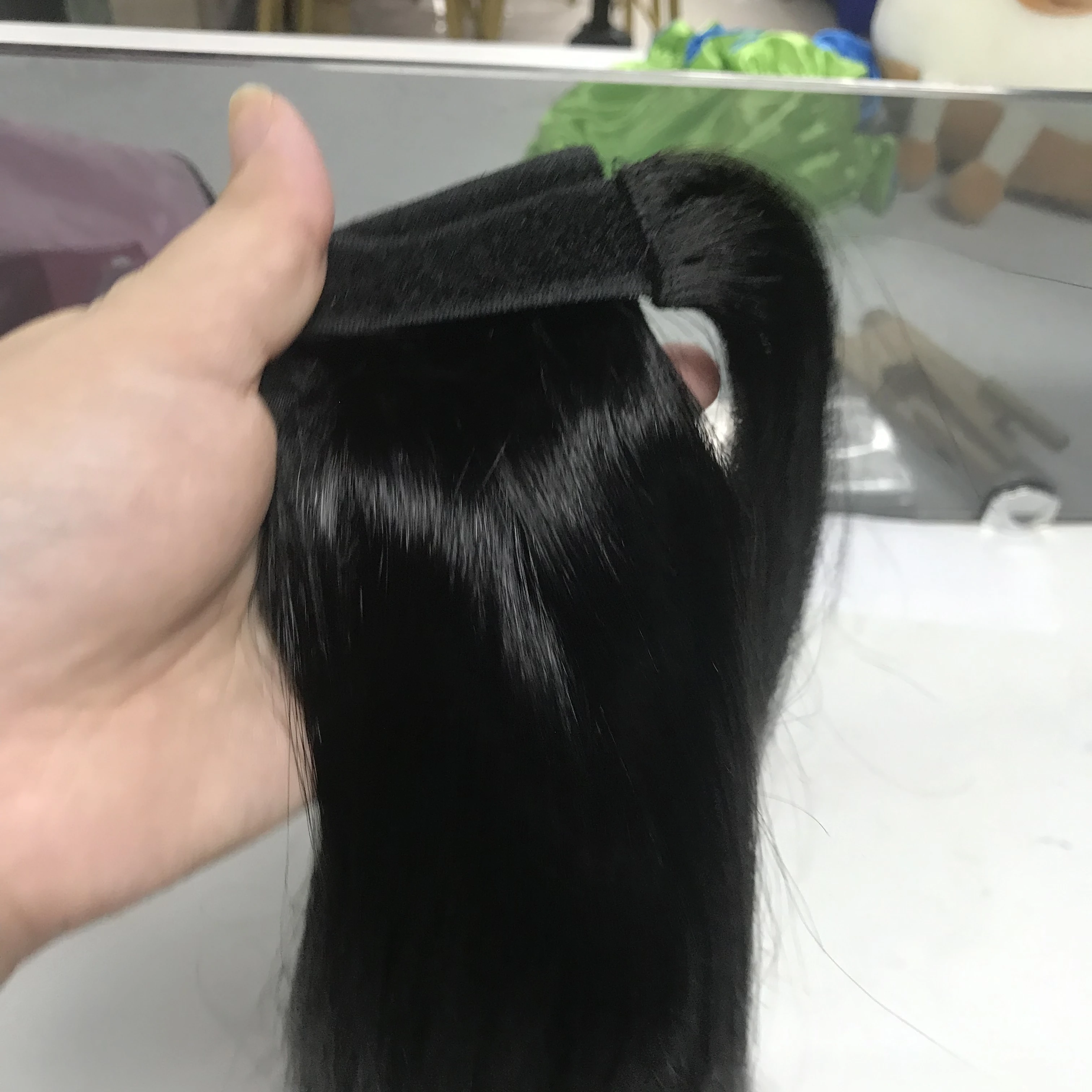 Cheap Price High Quality Ponytail Hair Human Hair Wrap Around Clip Ponytail Hair Extension