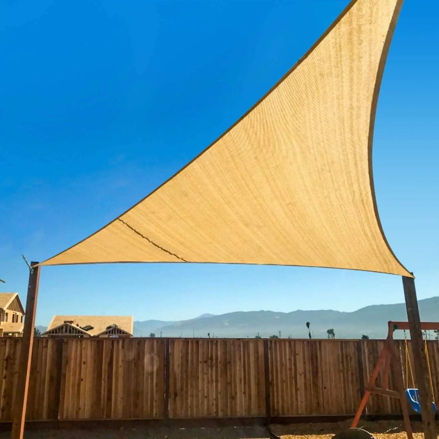 UV Block Outdoor Triangle  Shade Sails Hdpe Shade Sail  Waterproof for Garden and Poor