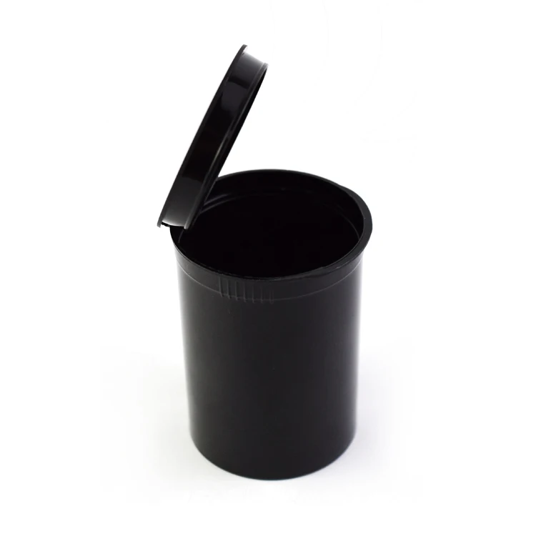 1.5oz black food child proof square wide mouth 4oz bottle plastic material with lid hot sale pop top