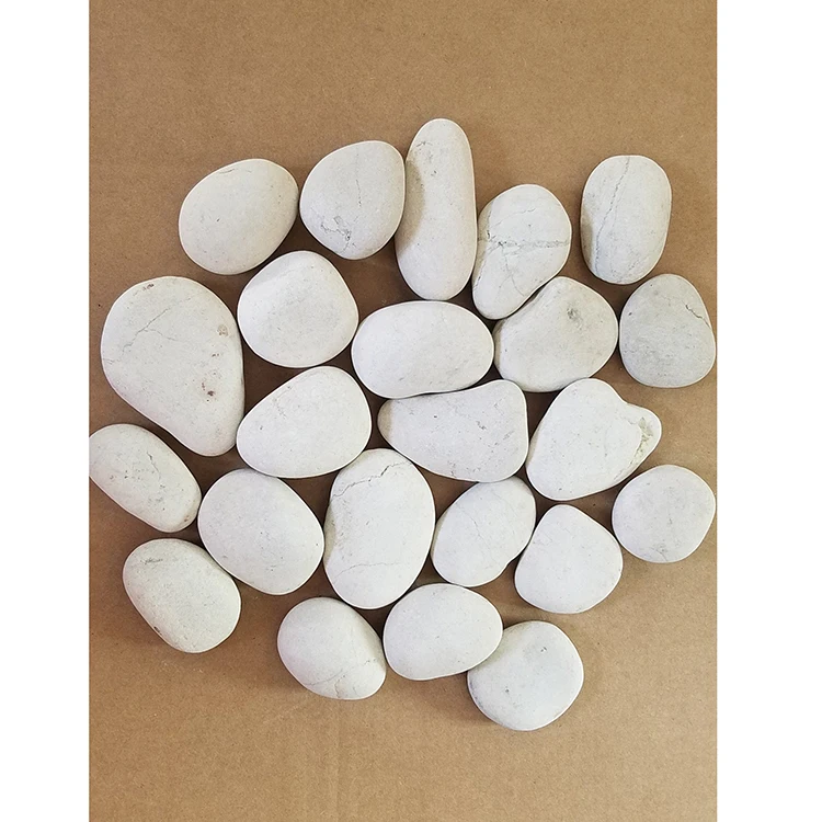 Snow White Round Pebble Stone