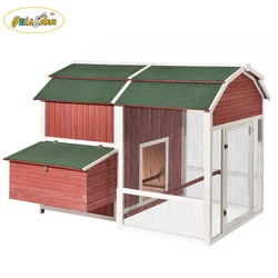 Hot Rabbit Hutch Chicken Coop Wooden Poultry Hen House Pet Cage With Run