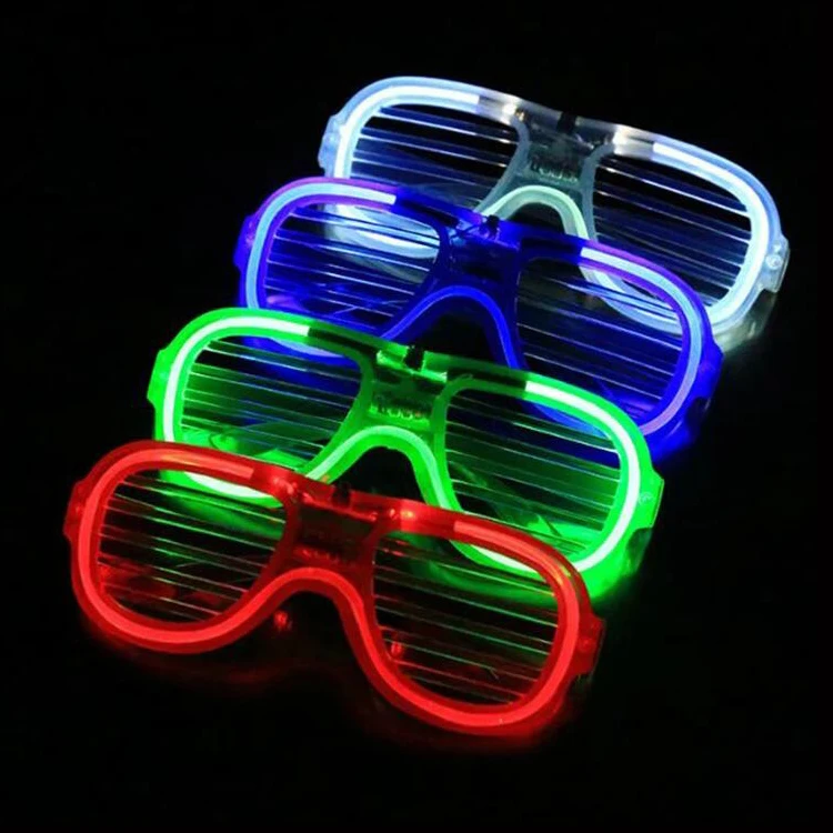 Holiday shutter shades Neon EL Wire flashing glasses LED light up glasses cold light luminous club concert party glasses